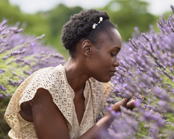 Black Woman In Lavender Field